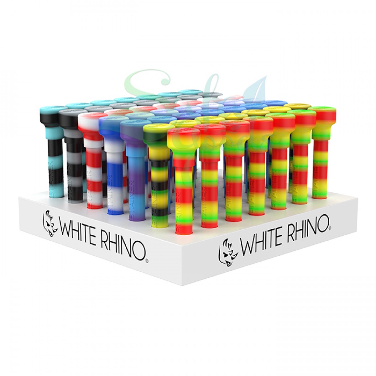 White Rhino DABTAINER Silicone/Glass Dab Kits 49ct