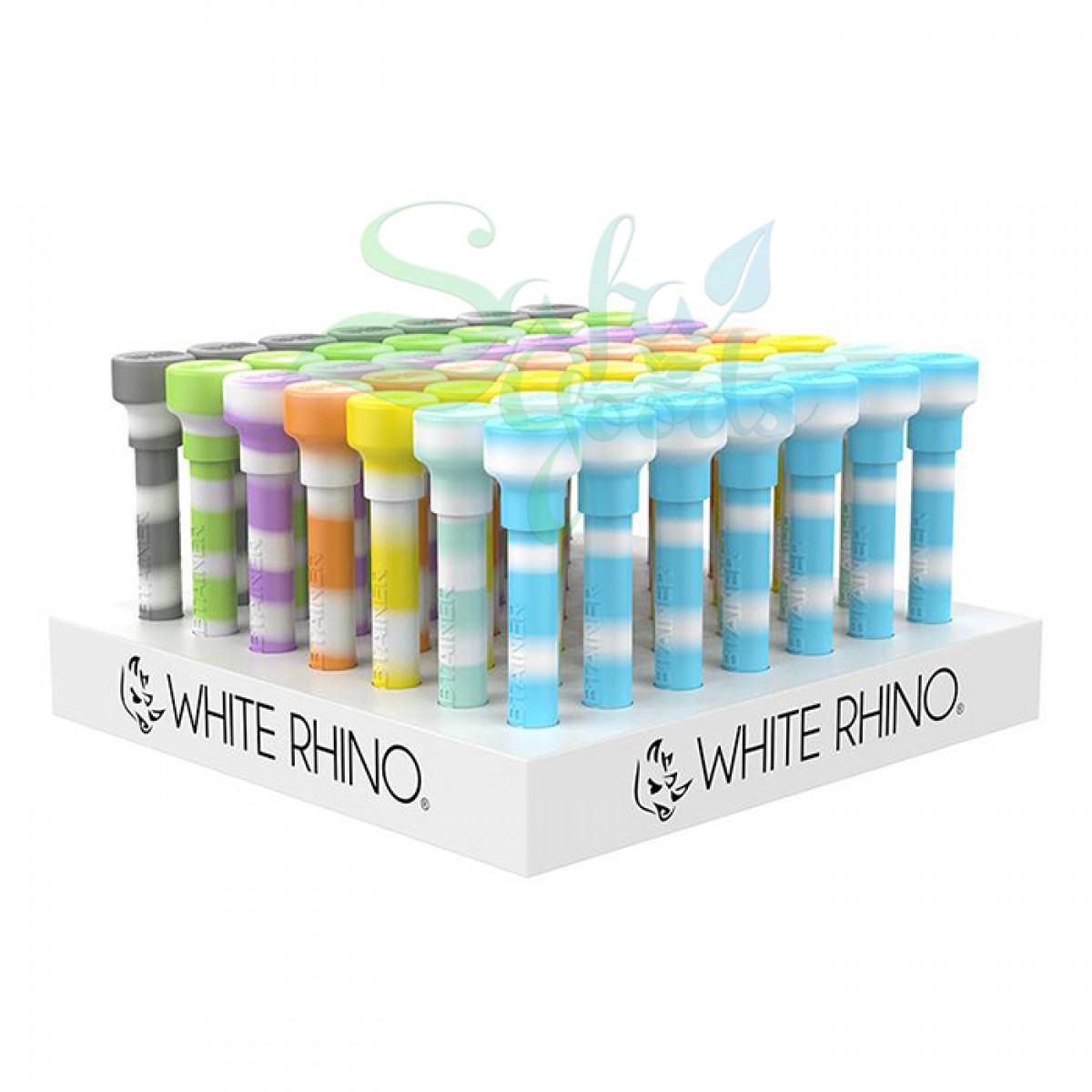 White Rhino DABTAINER Silicone/Glass Dab Kits 49ct